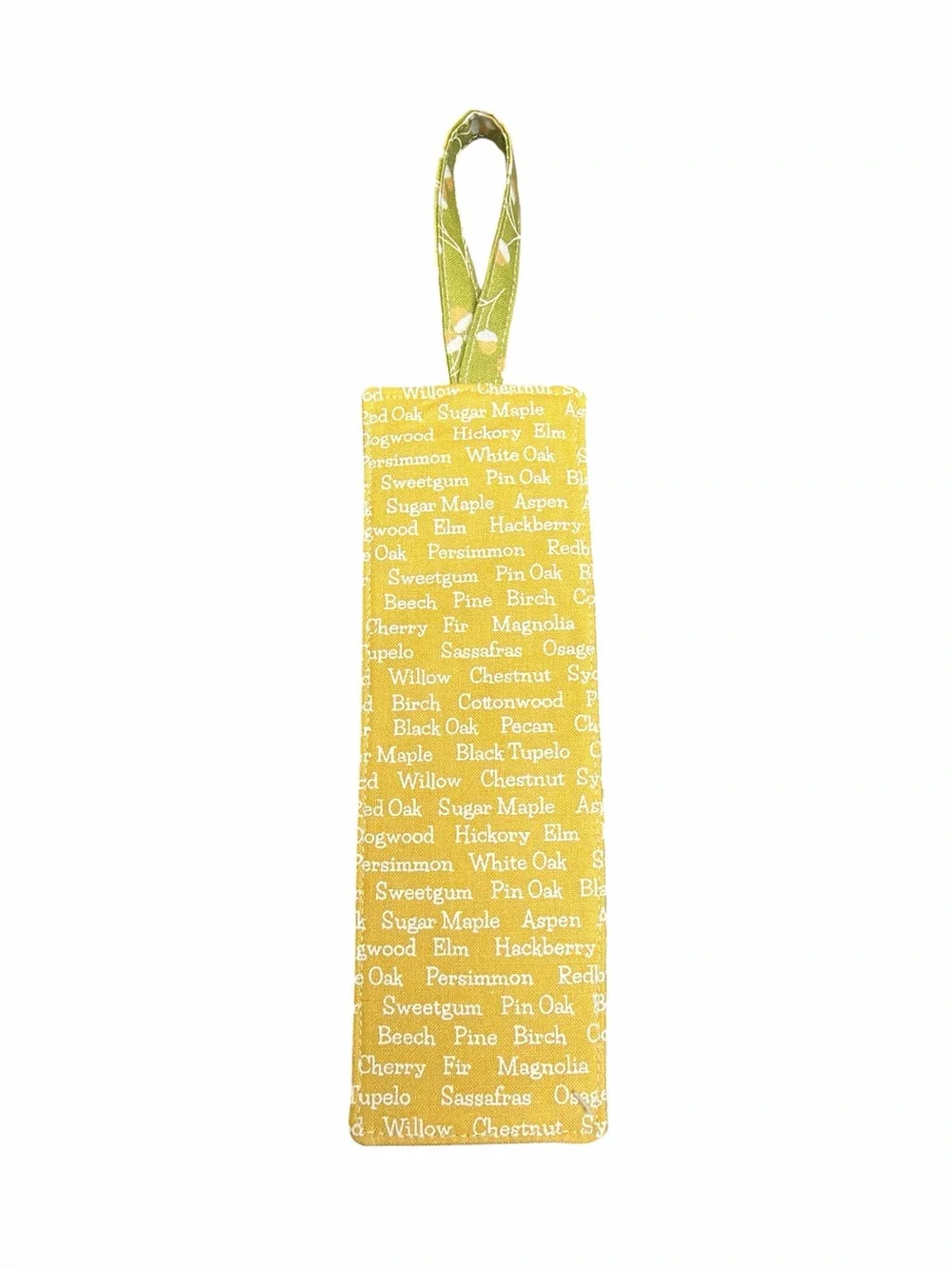 Hand Crafted Reversible Fabric Bookmark Print 7” x 2.5”